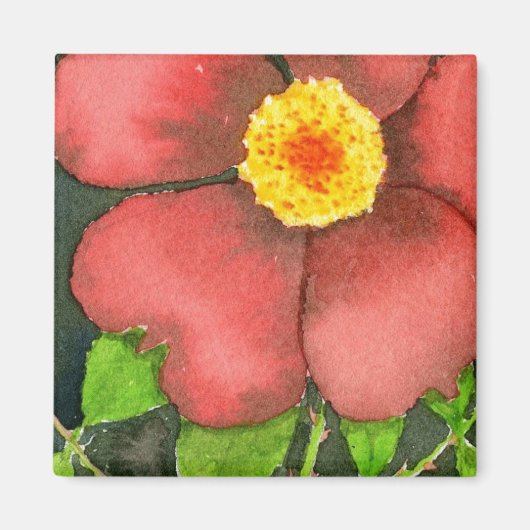 "Wilde Rose" Blumenmagnet Magnet (Vorne)