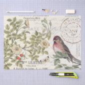 Wilde Rose Carte Postale Songbird Französisches Dr Seidenpapier (Handwerk)