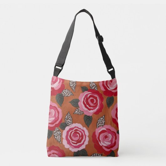 Wilde Rose Crossbody Tasche (Vorderseite)