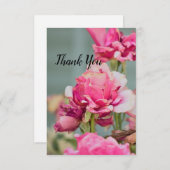 Wilde Rose Danke Karte (Vorne/Hinten)