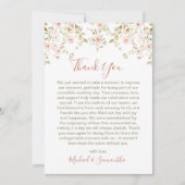 Wilde Rose Dankeskarte (Vorderseite)