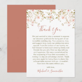 Wilde Rose Dankeskarte