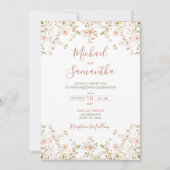 Wilde Rose Einladung (Vorderseite)