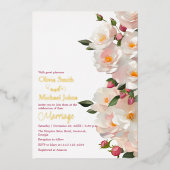 Wilde Rose Elegante Hunde Rose Einladung Hochzeit (Vorderseite)