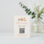 Wilde Rose Elegantes Geschenk Registry Baby Shower Begleitkarte (Stehend Vorderseite)