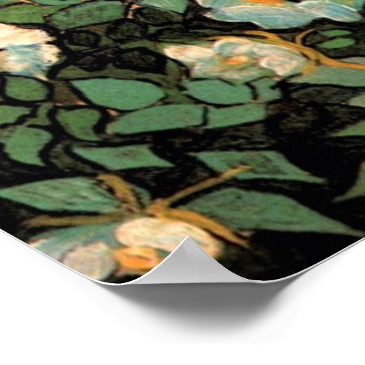 Wilde Rose (F597) Van Gogh Fine Art Poster (Ecke)