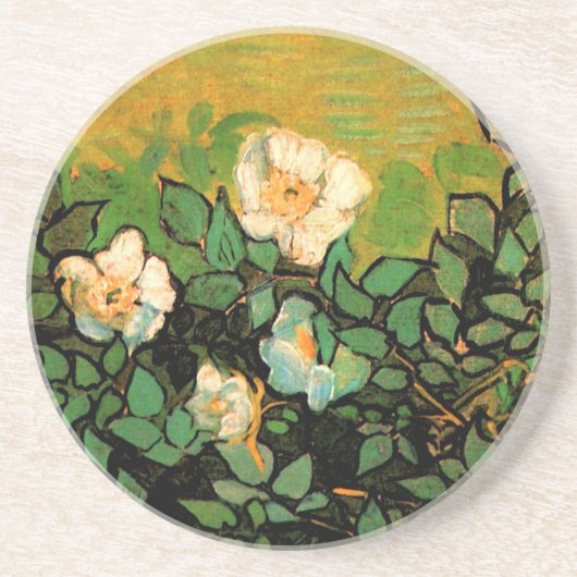 Wilde Rose (F597) Van Gogh Fine Art Untersetzer (Vorne)