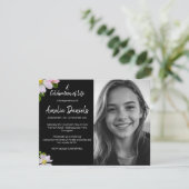 Wilde Rose - Feier des Lebens - Fotokarte Einladung (Stehend Vorderseite)