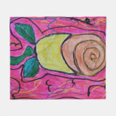 Wilde Rose Fleecedecke (Vorderseite (Horizontal))