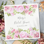 Wilde Rose Floral Brautparty Serviette<br><div class="desc">Konzipiert,  um mit unserer Rose Garten Brautparty Kollektion zu koordinieren. Mit hübschen rosa Rosengärten,  die Ihr personalisiertes Brautparty Details Set in elegantem Text. Entwickelt von Thisisnotme©</div>