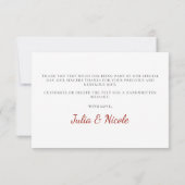 Wilde Rose Floral Petals Garden Affair Wedding (Rückseite)