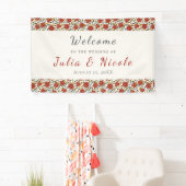 Wilde Rose Floral Petals Garden Affair Wedding Banner (Insitu)