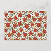 Wilde Rose Floral Petals Garden Affair Wedding Begleitkarte (Rückseite)