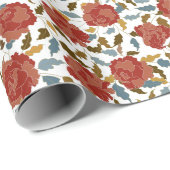 Wilde Rose Floral Petals Garden Affair Wedding Geschenkpapier (Rolleneckpunkt)