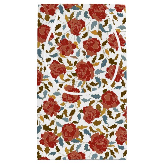 Wilde Rose Floral Petals Garden Affair Wedding Kleine Geschenktüte (Rückseite)