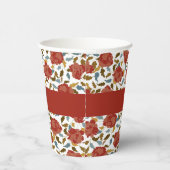 Wilde Rose Floral Petals Garden Affair Wedding Pappbecher (Rechts)