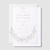 Wilde Rose Floral Petals Garden Affair Wedding Pergament Einladungen (Versetzt)