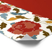 Wilde Rose Floral Petals Garden Affair Wedding Poster (Ecke)