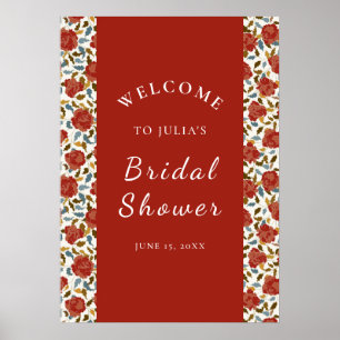 Wilde Rose Floral Petals Garden Affair Wedding Poster