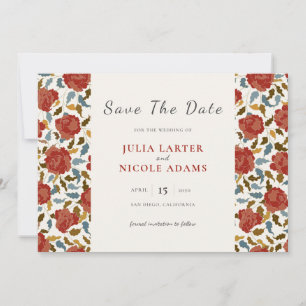 Wilde Rose Floral Petals Garden Affair Wedding Save The Date