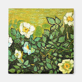Wilde Rose, Gemälde von Van Gogh Magnet (Vorne)