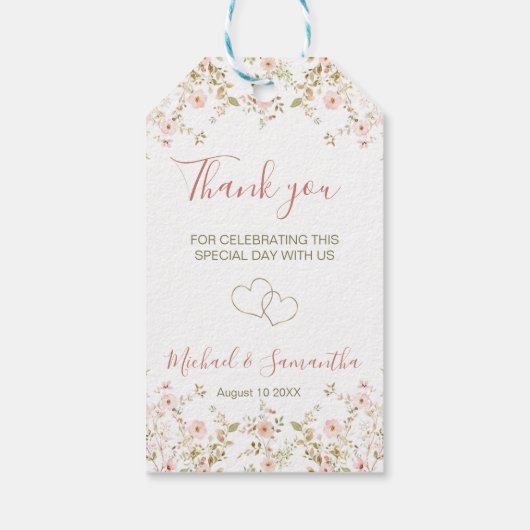 Wilde Rose Geschenkanhänger (Rückseite)