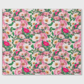 Wilde Rose Geschenkpapier (Flach)