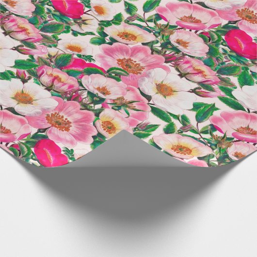 Wilde Rose Geschenkpapier (Ecke)