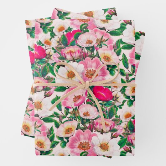 Wilde Rose Geschenkpapier Set (Beispiel)