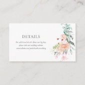 Wilde Rose Grüne Blumenzwiebeldetails Begleitkarte (Vorderseite)