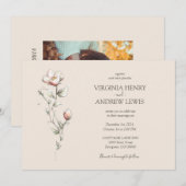 Wilde Rose Hochzeitsfeiern Einladung (Vorne/Hinten)