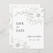 Wilde Rose im Spiel Save the Date einfach Postkarte (Vorne/Hinten)