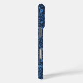 Wilde Rose in blau Case-Mate iPhone Hülle (Rückseite / Rechts)