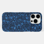 Wilde Rose in blau Case-Mate iPhone Hülle (Rückseite (Horizontal))