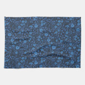 Wilde Rose in blau Geschirrtuch (Horizontal)