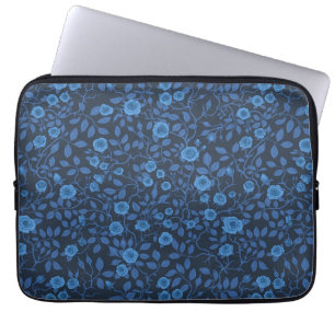 Wilde Rose in blau Laptopschutzhülle