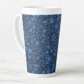 Wilde Rose in blau Milchtasse (Linke Ecke)