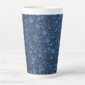 Wilde Rose in blau Milchtasse (Vorderseite)