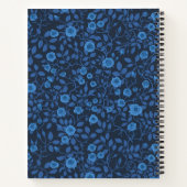 Wilde Rose in blau Notizblock (Rückseite)