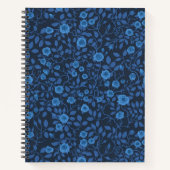 Wilde Rose in blau Notizblock (Vorderseite)