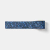 Wilde Rose in blau Satinband (Vorderseite)