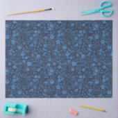 Wilde Rose in blau Seidenpapier (Basteln)