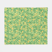 Wilde Rose in Gelb und Grün Fleecedecke (Vorderseite (Horizontal))
