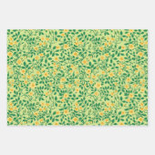 Wilde Rose in Gelb und Grün Geschenkpapier Set (Vorderseite 3)