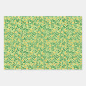 Wilde Rose in Gelb und Grün Geschenkpapier Set (Vorderseite 2)