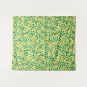 Wilde Rose in Gelb und Grün Wandteppich (Vorderseite (Horizontal))