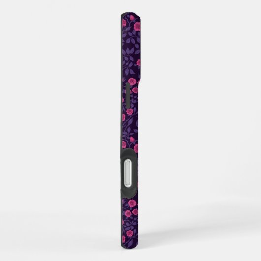 Wilde Rose in Rosa und lila iPhone Hülle (Rechte Seite)