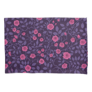 Wilde Rose in Rosa und lila Kissenbezug