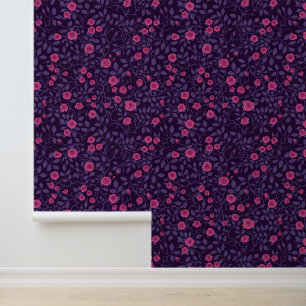 Wilde Rose in Rosa und lila Tapete