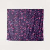 Wilde Rose in Rosa und lila Wandteppich (Vorderseite (Horizontal))